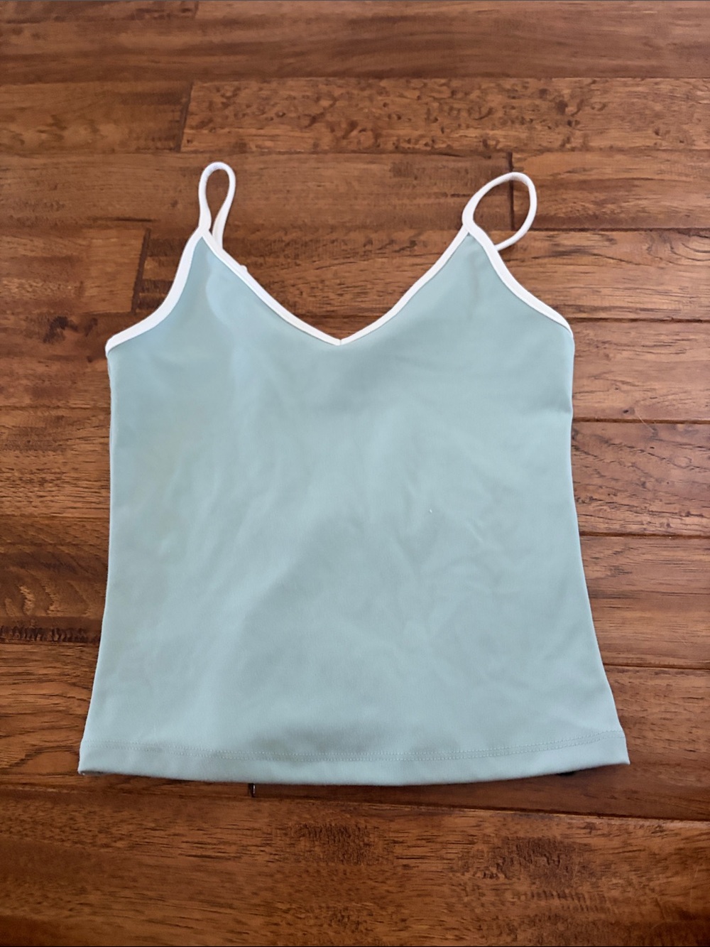 wild fable Mint Green V-Neck Cami with White Trim
